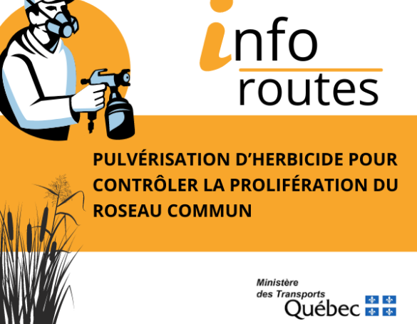 Pulvérisation d’herbicide aux abords de diverses routes dans la région de La Jacques-Cartier