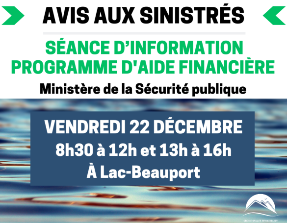 Inondations du 18 décembre - Séance d'information