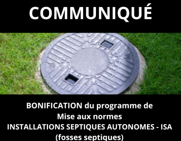 Bonification du programme de mise aux normes des ISA