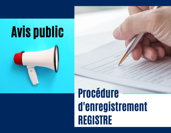 Procédure d'enregistrement